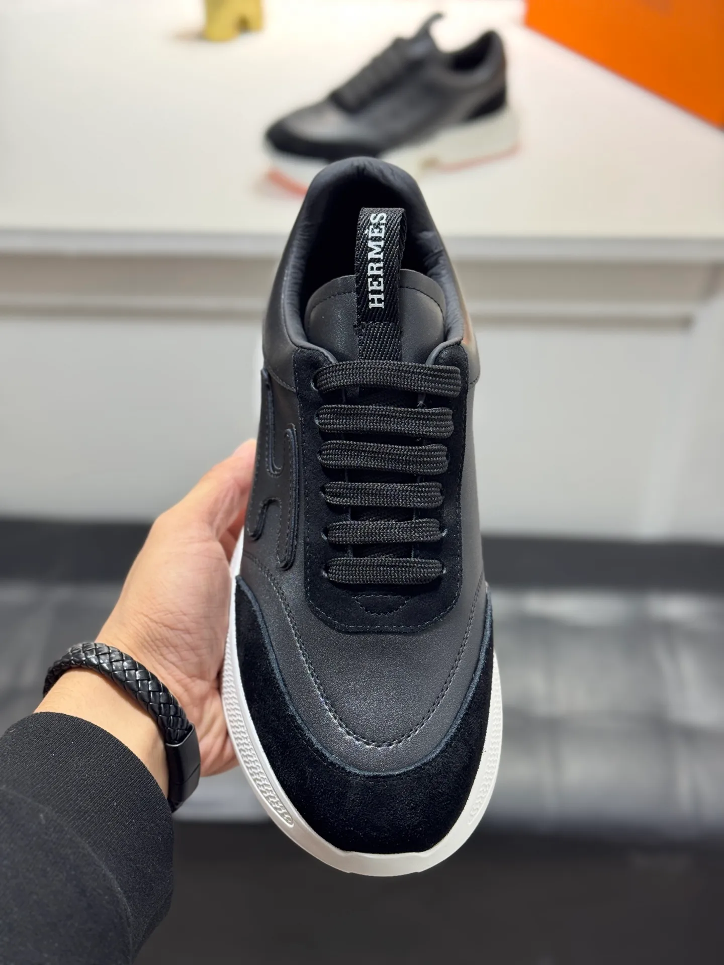 Men's shoes 💰480【New style】🪷🪷Top quality goods🇮🇹🇮🇹New style "Hermès" Hermès top purchasing agent🔍🔍New products from men's counter The upper is made of cowhide leather ~ Sole: The original factory's exclusive movable molded foam outsole, light ~ super comfortable, original factory follow-up goods, 🔍🔍 high quality, can be entered and exited the counter at will, multiple colors are available, welcome to compare Size: 38-44 (45. Customized